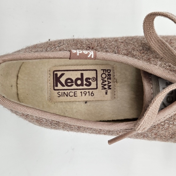 womens keds dream foam tan 50% brushed wool uppers size 9 - Picture 5 of 6